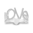 thumbnail image 1 of ARAIYA FINE JEWELRY 10K White Gold Diamond Love Band Ring (1/3 cttw, I-J Color, I2-I3 Clarity), Size 10, 1 of 5