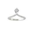 thumbnail image 1 of ARAIYA FINE JEWELRY 10K White Gold Diamond Solitaire Engagement Ring (1/2 cttw, I-J Color, I2-I3 Clarity) Size 9, 1 of 4