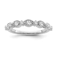 thumbnail image 1 of Araiya Fine Jewelry 10K White Gold Diamond Stackable Eternity Band Ring (1/3 cttw, I-J Color, I2-I3 Clarity) Size 9, 1 of 6