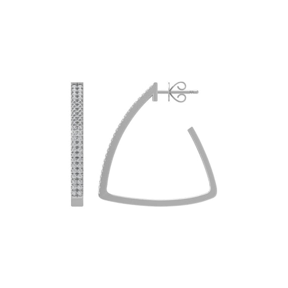 ARAIYA FINE JEWELRY 10K White Gold Diamond Stud Earrings (1/2 cttw, I2-I3 Clarity, I-J Color)