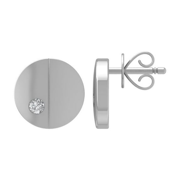 ARAIYA FINE JEWELRY 10K White Gold Diamond Stud Earrings (1/20 cttw, I2-I3 Clarity, I-J Color)