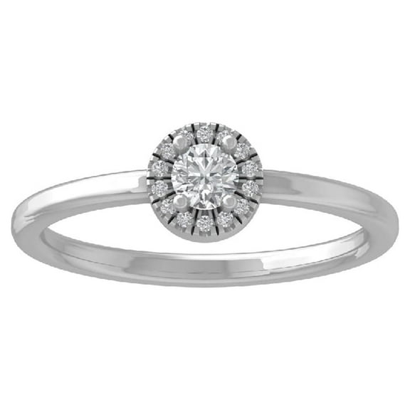 ARAIYA FINE JEWELRY 10K White Gold Diamond Wedding Band Ring (1/3 cttw, I-J Color, I2-I3 Clarity) Size 10