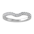 thumbnail image 1 of ARAIYA FINE JEWELRY 10K White Gold Diamond Wedding Band Ring (1/4 cttw, I-J Color, I2-I3 Clarity) Size 5.5, 1 of 6