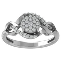 ARAIYA FINE JEWELRY 10K White Gold Diamond Wedding Band Ring (1/4 cttw, I-J Color, I2-I3 Clarity) Size 5