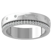 ARAIYA FINE JEWELRY 10K White Gold Diamond Wedding Band Ring (1/4 cttw, I-J Color, I2-I3 Clarity) Size 5