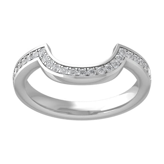 ARAIYA FINE JEWELRY 10K White Gold Diamond Wedding Band Ring (1/4 cttw, I-J Color, I2-I3 Clarity) Size 6.5