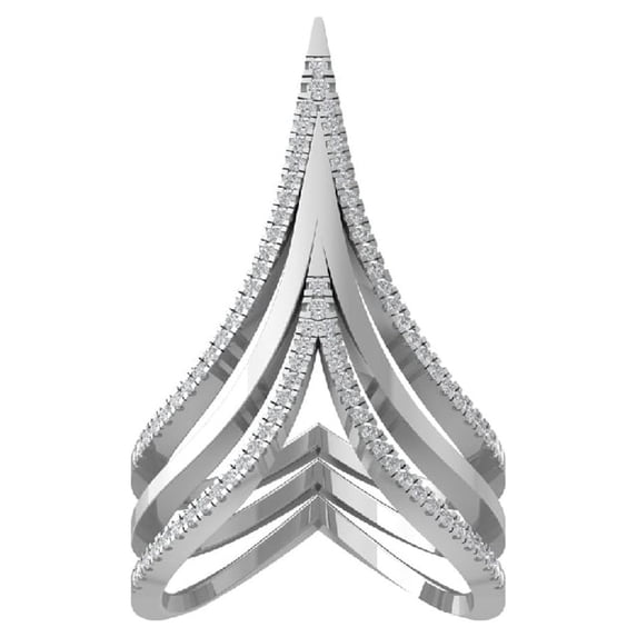 ARAIYA FINE JEWELRY 10K White Gold Diamond Wedding Band Ring (1/4 cttw, I-J Color, I2-I3 Clarity) Size 9