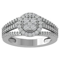 ARAIYA FINE JEWELRY 10K White Gold Diamond Wedding Band Ring (3/4 cttw, I-J Color, I2-I3 Clarity) Size 5
