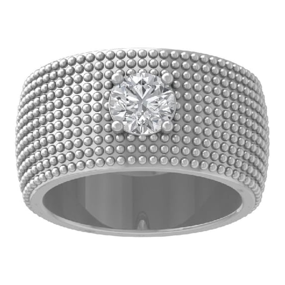 ARAIYA FINE JEWELRY 10K White Gold Diamond Wedding Band Ring for Men's (1 3/4 cttw, I-J Color, I2-I3 Clarity) Size 7