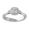 thumbnail image 1 of ARAIYA FINE JEWELRY 10K White Gold Diamond halo Engagement Ring (3/4 cttw, I-J Color, I2-I3 Clarity) Size 5.5, 1 of 5