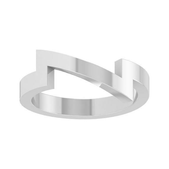 ARAIYA FINE JEWELRY 10K White Gold Fashion Band Ring Size 10