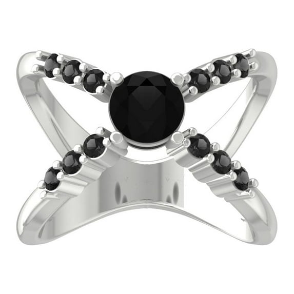 ARAIYA FINE JEWELRY 14K White Gold Lab-Grown Diamond Anniversary Ring (1 1/2 cttw ,D-F Color, VS Clarity) Size 8.5