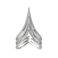 thumbnail image 1 of Araiya Fine Jewelry Sterling Silver Lab-Grown Diamond Anniversary Ring (1/2 cttw, D-F Color, VS Clarity) Size 5.5, 1 of 5
