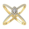 thumbnail image 1 of ARAIYA FINE JEWELRY 10K Yellow Gold Lab-Grown Diamond Anniversary Ring (1/2 cttw Round-shape Lab-Grown Diamonds (D-F Color, VS Clarity) Size 5, 1 of 5
