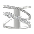 thumbnail image 1 of Araiya Fine Jewelry Sterling Silver Lab-Grown Diamond Anniversary Ring (1/2 cttw, D-F Color, VS Clarity) Size 6.5, 1 of 5