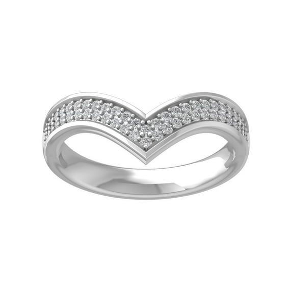 Araiya Fine Jewelry Sterling Silver Lab-Grown Diamond Anniversary Ring (1/3 cttw, D-F Color, VS Clarity) Size 5.5
