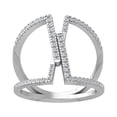 thumbnail image 1 of Araiya Fine Jewelry Sterling Silver Lab-Grown Diamond Anniversary Ring (1/3 cttw, D-F Color, VS Clarity) Size 7, 1 of 5