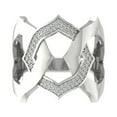 thumbnail image 1 of ARAIYA FINE JEWELRY 10K White Gold Lab-Grown Diamond Anniversary Ring (1/3 cttw Round-shape Lab-Grown Diamonds (D-F Color, VS Clarity) Size 8, 1 of 5