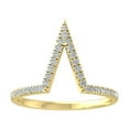 thumbnail image 1 of ARAIYA FINE JEWELRY 10K Yellow Gold Lab-Grown Diamond Anniversary Ring (1/45 cttw Round-shape Lab-Grown Diamonds (D-F Color, VS Clarity) Size 8, 1 of 5