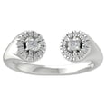 thumbnail image 1 of ARAIYA FINE JEWELRY 14K White Gold Lab-Grown Diamond Anniversary Ring (1/45 cttw ,D-F Color, VS Clarity) Size 9, 1 of 5