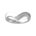 thumbnail image 1 of ARAIYA FINE JEWELRY 10K White Gold Lab-Grown Diamond Anniversary Ring (1/5 cttw Round-shape Lab-Grown Diamonds (D-F Color, VS Clarity) Size 7.5, 1 of 5