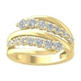 thumbnail image 1 of ARAIYA FINE JEWELRY 10K Yellow Gold Lab-Grown Diamond Anniversary Ring (1 cttw Round-shape Lab-Grown Diamonds (D-F Color, VS Clarity) Size 6.5, 1 of 5
