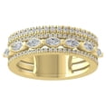 thumbnail image 1 of ARAIYA FINE JEWELRY 10K Yellow Gold Lab-Grown Diamond Anniversary Ring (1 cttw Round-shape Lab-Grown Diamonds (D-F Color, VS Clarity) Size 7.5, 1 of 5