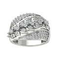 thumbnail image 1 of Araiya Fine Jewelry Sterling Silver Lab-Grown Diamond Anniversary Ring (1 cttw, D-F Color, VS Clarity) Size 8.5, 1 of 5
