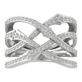 thumbnail image 1 of Araiya Fine Jewelry Sterling Silver Lab-Grown Diamond Anniversary Ring (3/4 cttw, D-F Color, VS Clarity) Size 5.5, 1 of 5