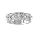 thumbnail image 1 of ARAIYA FINE JEWELRY 10K White Gold Lab-Grown Diamond Anniversary Ring (7/8 cttw Round-shape Lab-Grown Diamonds (D-F Color, VS Clarity) Size 9, 1 of 5