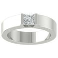 thumbnail image 1 of ARAIYA FINE JEWELRY 10K White Gold Lab Grown Diamond Band Ring (1/2 cttw, D-F Color, VS Clarity) 8.5, 1 of 5