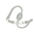 thumbnail image 1 of ARAIYA FINE JEWELRY 10K White Gold Lab Grown Diamond Bypass Band Ring (1/4 cttw, D-F Color, VS Clarity), Size 9.5, 1 of 5