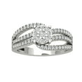 thumbnail image 1 of ARAIYA FINE JEWELRY 10K White Gold Lab Grown Diamond Bypass Ring (5/8 cttw, D-F Color, VS Clarity), Size 9, 1 of 5
