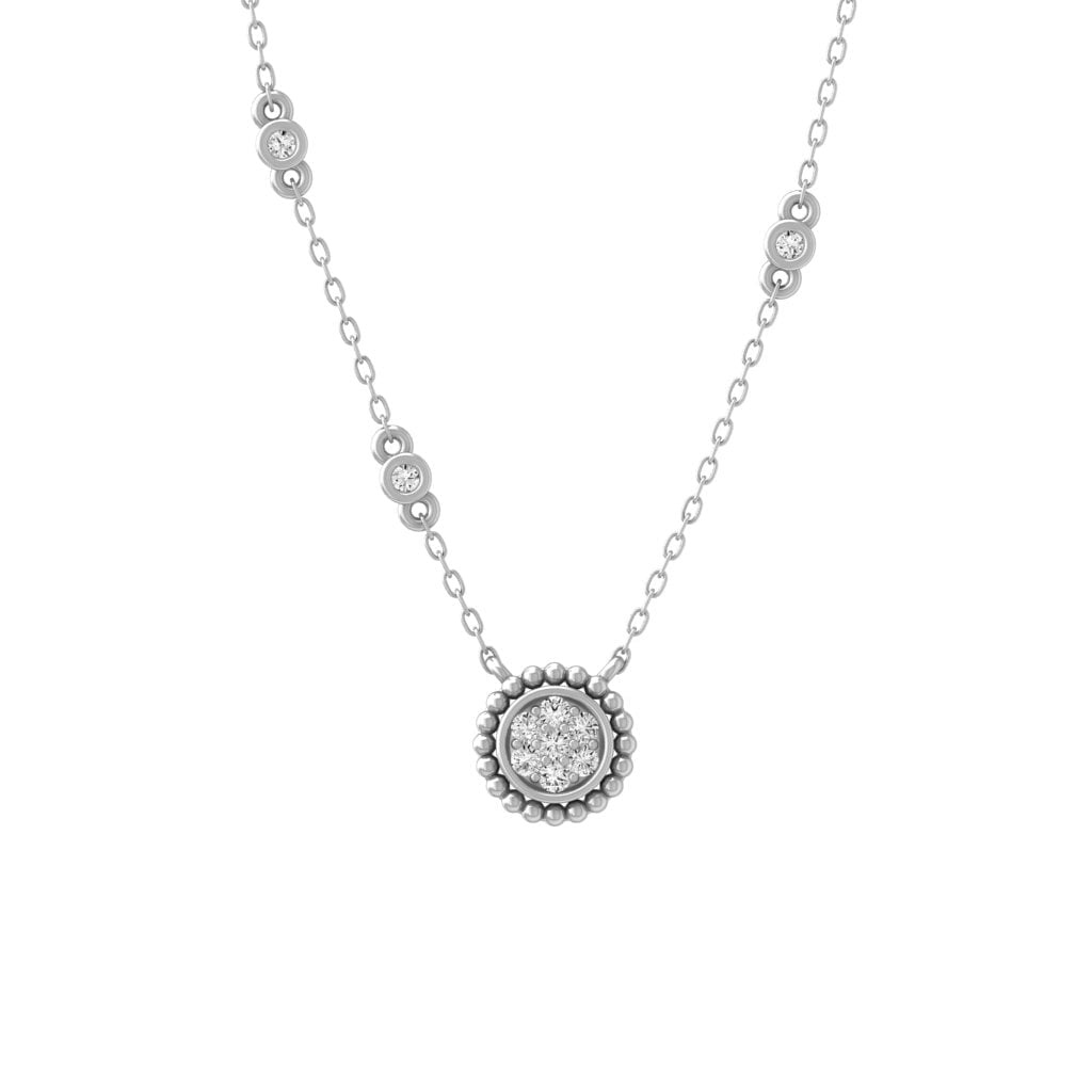 Araiya Fine Jewelry 10K White Gold LabGrown Diamond Cluster Pendant