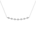 thumbnail image 1 of Araiya Fine Jewelry 10K White Gold Lab-Grown Diamond Cluster Pendant for Women with Silver Cable Chain Necklace (1/2 cttw, VS1 Clarity, D-F Color) 18inch, 1 of 4