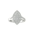 thumbnail image 1 of ARAIYA FINE JEWELRY 10K White Gold Lab Grown Diamond Cluster Ring (1/2 cttw, D-F Color, VS1 Clarity) Size 8, 1 of 4