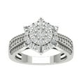 thumbnail image 1 of ARAIYA FINE JEWELRY 10K White Gold Lab Grown Diamond Cluster Ring (1 cttw, D-F Color, VS Clarity), Size 7, 1 of 5