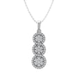 thumbnail image 1 of ARAIYA FINE JEWELRY 10K White Gold Lab Grown Diamond Composite Cluster Pendant with Gold Plated Silver Cable Chain Necklace (1/2 cttw, D-F Color, VS Clarity) 18", 1 of 1