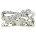 thumbnail image 1 of ARAIYA FINE JEWELRY 10K White Gold Lab Grown Diamond Criss Cross Ring (1/3 cttw, D-F Color, VS Clarity), Size 9.5, 1 of 5