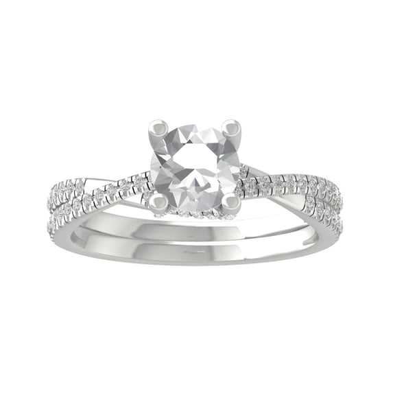 Araiya Fine Jewelry Sterling Silver Lab-Grown Diamond ENGAGEMENT Ring (1 1/3 cttw, D-F Color, VS Clarity) Size 9.5