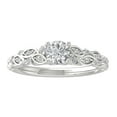thumbnail image 1 of ARAIYA FINE JEWELRY 10K White Gold Lab-Grown Diamond ENGAGEMENT Ring (3/4 cttw Round-shape Lab-Grown Diamonds (D-F Color, VS Clarity) Size 6.5, 1 of 5