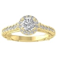 thumbnail image 1 of ARAIYA FINE JEWELRY 10K Yellow Gold Lab-Grown Diamond Engagement Ring (1 1/4 cttw Round-shape Lab-Grown Diamonds (D-F Color, VS Clarity) Size 10, 1 of 5