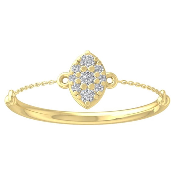 ARAIYA FINE JEWELRY 10K White Gold Lab-Grown Diamond Engagement Ring (1/10 cttw Round-shape Lab-Grown Diamonds (D-F Color, VS Clarity) Size 9.5