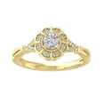 thumbnail image 1 of ARAIYA FINE JEWELRY 10K Yellow Gold Lab-Grown Diamond Engagement Ring (1/2 cttw Round-shape Lab-Grown Diamonds (D-F Color, VS Clarity) Size 10, 1 of 5