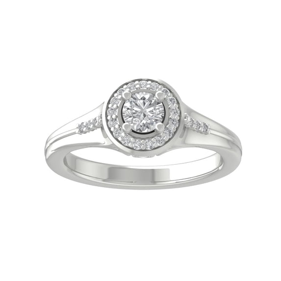 Araiya Fine Jewelry Sterling Silver Lab-Grown Diamond Engagement Ring (1/2 cttw, D-F Color, VS Clarity) Size 5
