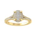thumbnail image 1 of ARAIYA FINE JEWELRY 10K Yellow Gold Lab-Grown Diamond Engagement Ring (1/2 cttw Round-shape Lab-Grown Diamonds (D-F Color, VS Clarity) Size 7.5, 1 of 5