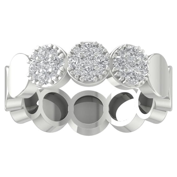 ARAIYA FINE JEWELRY 14K White Gold Lab-Grown Diamond Engagement Ring (1/2 cttw ,D-F Color, VS Clarity) Size 7.5