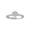 thumbnail image 1 of ARAIYA FINE JEWELRY 10K White Gold Lab-Grown Diamond Engagement Ring (1/2 cttw Round-shape Lab-Grown Diamonds (D-F Color, VS Clarity) Size 8.5, 1 of 5