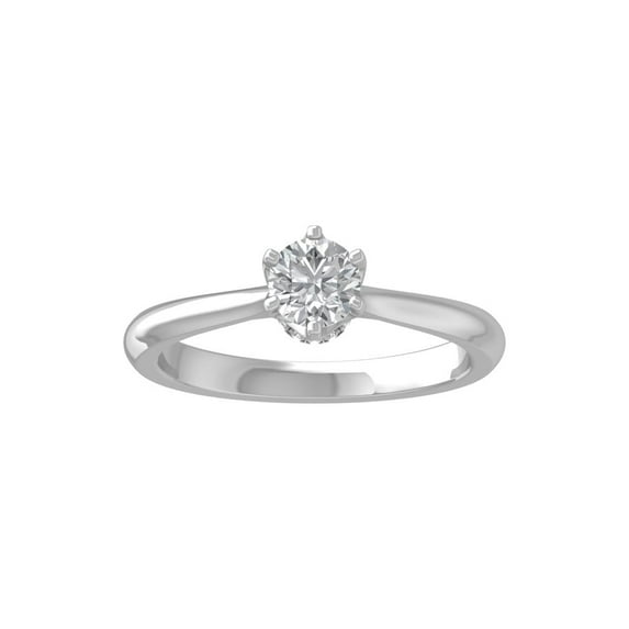 Araiya Fine Jewelry Sterling Silver Lab-Grown Diamond Engagement Ring (1/2 cttw, D-F Color, VS Clarity) Size 8.5