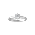 thumbnail image 1 of Araiya Fine Jewelry Sterling Silver Lab-Grown Diamond Engagement Ring (1/2 cttw, D-F Color, VS Clarity) Size 9, 1 of 5
